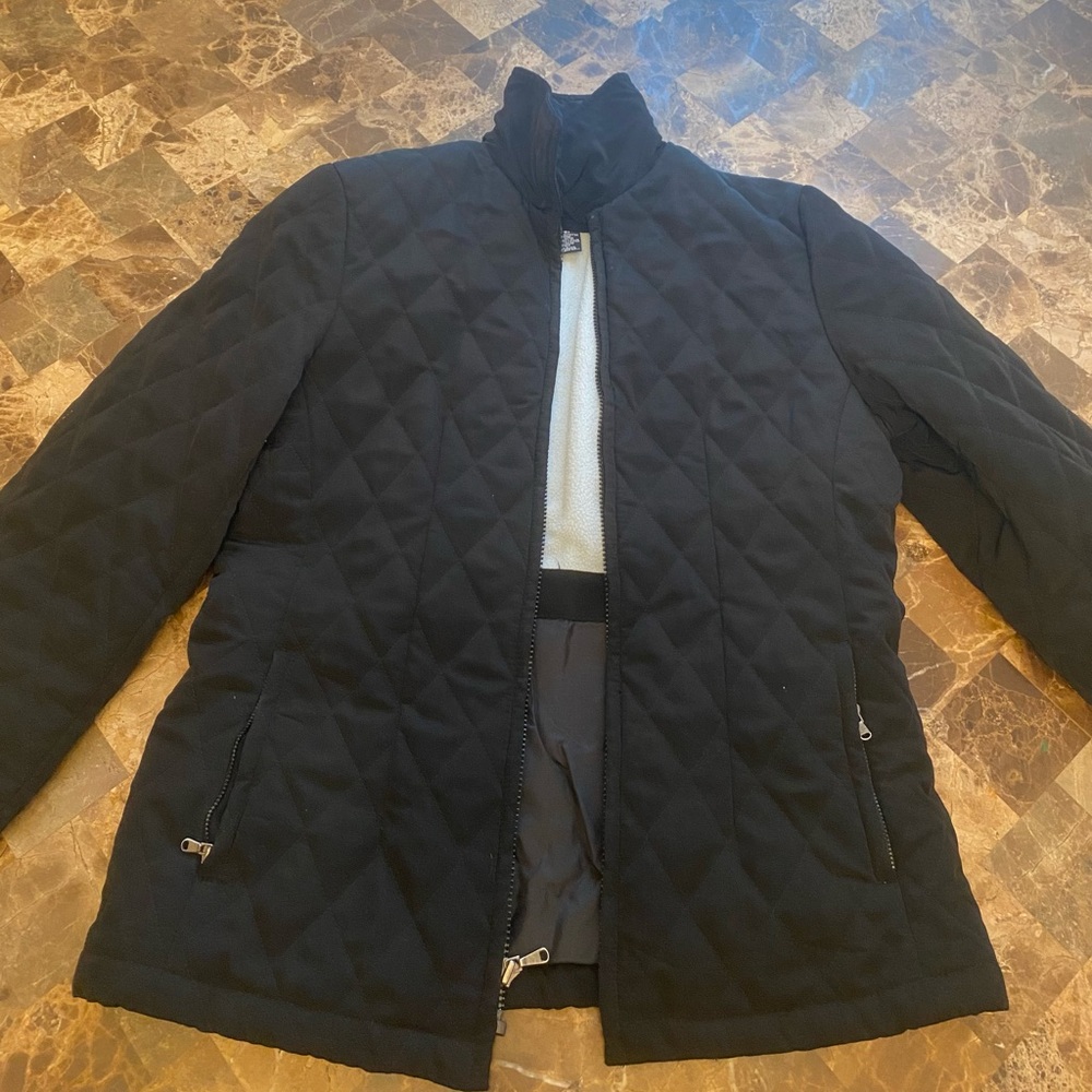 Women’s black quilted winter jacket - Small